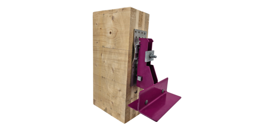 Multi D Geveldrager gemonteerd met CLT-Connector.